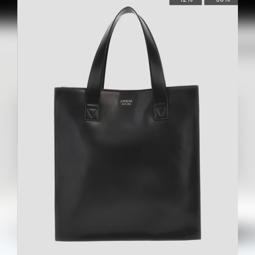 Guess Jovi Tote Bag Faux Black Leather